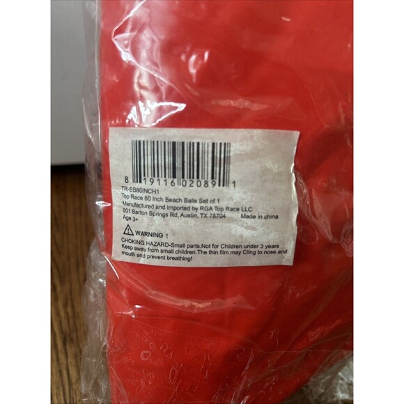 New Jumbo Top Race 80” Beach Ball - Picture 3 of 3